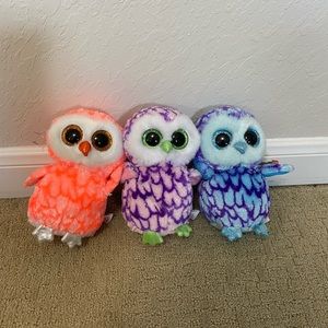 Owl Bundle- 3 Small Beanie Boos🦉🦉🦉